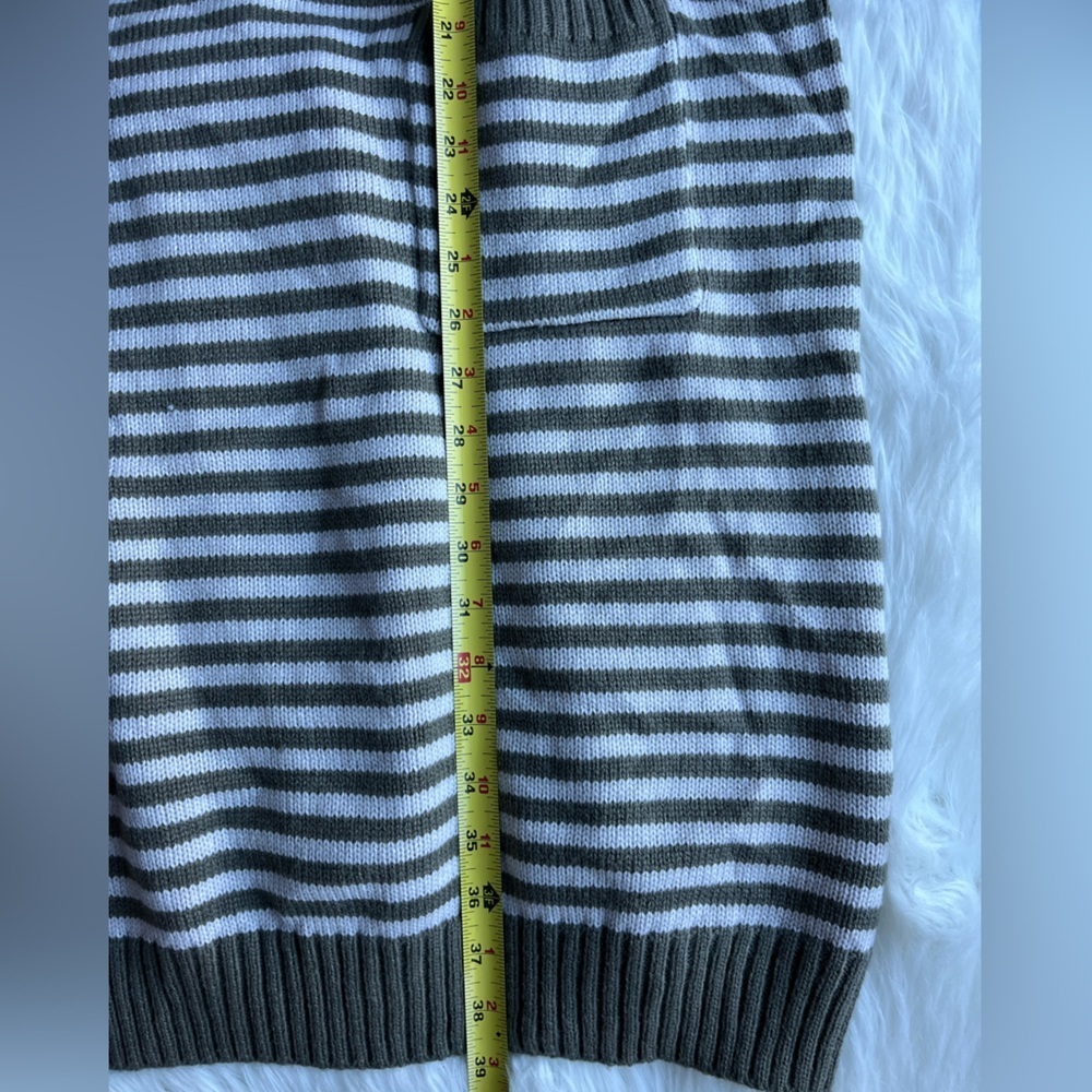 🆕 Easel Women's M Green Striped Knit Sweater Dress w/ Pockets Casual Oversized - Picture 10 of 10